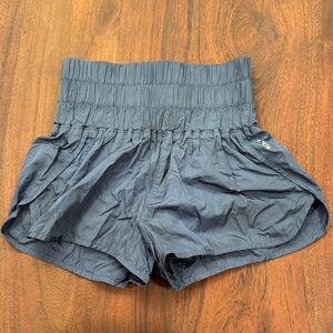 Women's High-Waisted Blue Shorts